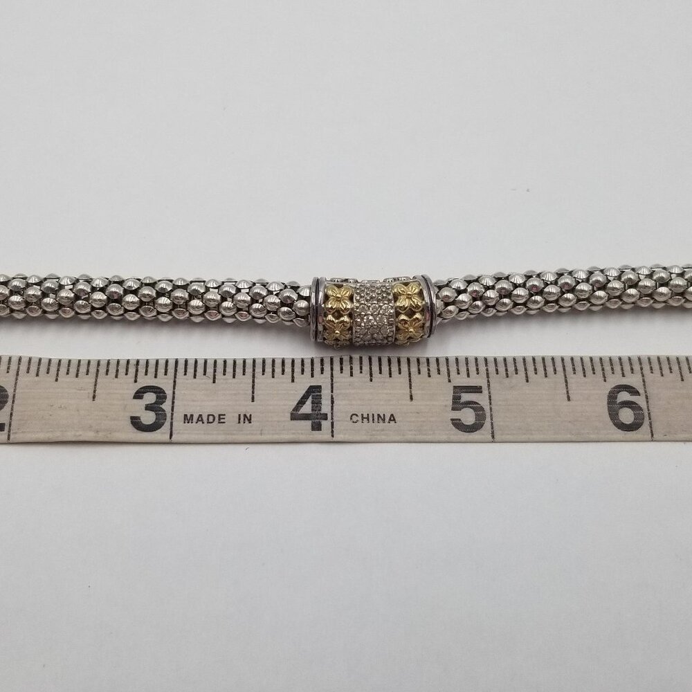 Gabrielle Bruni diamond 14k gold and sterling bracelet - Picture 5 of 7